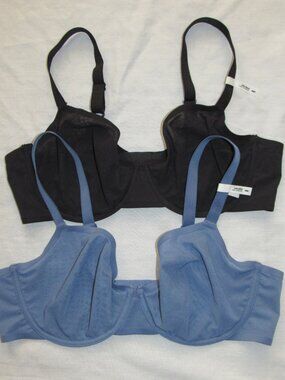 NEW Lot of 2 Smoothez by Aerie Unlined Mesh Underwire Bras sz 40C Black Blue